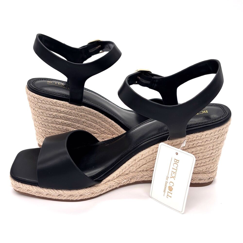 Womens Platform Wedge Espadrilles Sandals Comfortable Open Toe Ankle Strap Sz 10